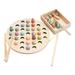 Wooden Fishing Game Toy Beads Counting Toy Fish Puzzle Game Early Preschool Toys Early Development Toy Interactive