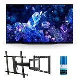 Sony XR48A90K 48-inch 4K Bravia XR OLED HDR Smart TV with Walts TV Full Motion Mount for 43-90 TVs and Walts Screen Cleaner Kit (2022)