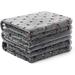 1 Pack 3 Blankets Super Soft Cute Dot Pattern Pet Blanket Flannel Throw for Dog Puppy Cat Dot Grey Large
