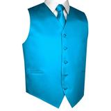 Men s Formal Tuxedo Wedding Prom Cruise Vest Tie & Hankie Set in Blue - 6XL