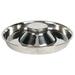 1x Stainless Bowl Puppy Slow Feeder Bowls Feeding and Water Weaning Non-Skid Healthy Metal Dish for Small Medium Large 30cm