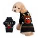 Christmas Dog Sweaters Puppy Knitted Sweaters Holiday Pet Clothes with Reindeer Snowman Elf Elk Patterns for Small to Medium Dog Puppy Cat