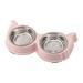 Dog Double Bowls Dog Water and Food Bowls Stainless Steel Bowls Pet Feeder Bowls for Puppy Medium Dogs Cats