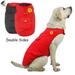 PULLIMORE Winter Windproof Dog Coats Double Sided Waterproof Padded Dog Warm Jackets for Small Medium Large Dogs (2XL Red)