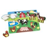 Melissa & Doug Farm Wooden Peg Puzzle (8 pcs)