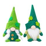 Baby Doll Toys 2PC St. Patrick s Day Green Hat Doll Faceless Elderly Irish Festival Ornaments Cloth