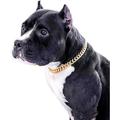 Gold Chain Dog Collar-15mm Cute Dog Collar Pet Gold Necklace Bulldog Light Metal Puppy Jewelry 14 Chain Puppy Costume