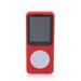 Thinsont Portable MP3 MP4 Radio Player Audio Recorder Hiking Running 5.0 Video Music Playing Speaker Build-in Mic Red 16G