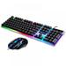 Gaming Keyboard and Backlit Mouse Combo USB Wired Backlit Keyboard LED Gaming Keyboard Mouse Set for Laptop PC Computer Game and Work