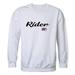 W Republic 556-368-WHT-02 Men Rider University Broncos Script Crew Fleece White - Medium