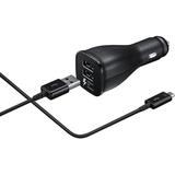 Dual Port Adaptive Fast Vehicle Car Charger for Samsung Galaxy S II. Epic 4G Touch [1 Car Charger + 5 FT Micro USB Cable] Dual voltages for up to 60% Faster Charging! Black