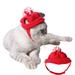 Walbest Winter Xmas Pet Supplies Teddy Puppy Cat Christmas Woolen Hat Pet Red Warm Hat