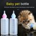 Shulemin 60ml Pet Milk Bottle Clear Scale Silicone Nipple Portable Cat Baby Dog Baby Feeding Bottle Pet Supplies