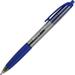 Integra Rubber Grip Retractable Pens Medium Pen Point - 1 mm Pen Point Size - Retractable - Blue - Blue Barrel - 12 / Dozen