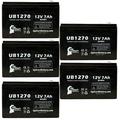 5x Pack - Compatible Tripp Lite HTR15-2U Battery - Replacement UB1270 Universal Sealed Lead Acid Battery (12V 7Ah 7000mAh F1 Terminal AGM SLA) - Includes 10 F1 to F2 Terminal Adapters