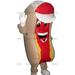 BIGGYMONKEYâ„¢ mascot costume of hot dog with mustard. hot dog costume
