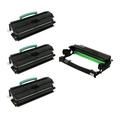 PrinterDash Compatible Replacement for Lexmark X203N/X204N Drum/Toner Value Combo Pack (1-Drum Unit/3-Toners) (X203H22G_1PK/X203A11G_3PKVB)