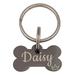 Dog Tag-Dog Tags for Dogs Personalized-Bone Shaped Dog Tag-Personalized Dog Tag-Funny Dog Tags Paw Icon[Black Small Only front engraving]