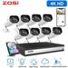 Security Camera with AI Person/Vehicle Detection ZOSI 16CH 4K Home Security Camera System 8MP 4K Outdoor PoE IP Cameras with Two Way Audio Color Night Vision 4TB HDD for 24-7 Recording