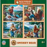 MasterPieces Kids Puzzle Set - Smokey Bear 4-Pack 100 Piece Jigsaw Puzzles