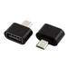 Smartphone Plastic Micro USB to USB OTG Expansion Adapter Black 2pcs