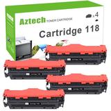 AAZTECH 4-Pack Compatible Toner Cartridge for Canon 118 imageClass LBP7660CDN LBP7200CDN MF8350CDN MF8380CDW MF8580CDW MF726CDW MF729CD Printer ï¼ˆBlackï¼‰