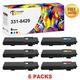 Toner Bank 6-Pack Compatible Toner Replacement for Dell 331-8429 Color Laser C3760dn C3760n C3760dnf C3765dnf MFP Home Office Supplies 3x Black Cyan Magenta Yellow