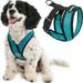 Gooby Comfort X Head-In Harness - Turquoise X-Large - Breathable Lightweight Wrinkle Free Mesh Harness with Patented Choke-Free X Frame for Small Dog and Medium Dog Indoor and Outdoor use