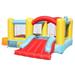 4-in-1 Kids Inflatable Bounce House Jumping Castle with Slide Basketball Hoop Trampoline & Relax Area Air Blower