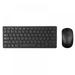 Wireless Keyboard and Mouse Combo Silent 2.4GHz Ultra-Thin Full Sized Wireless Keyboard Mouse Set for Computer Desktop PC (Black)