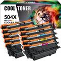 Cool Toner Compatible Toner Replacement for HP 504X CE250X P3015 P3015dn P3015x HP Pro 500 MFP M521dn M521dw M521 M525 Toner Printer Ink ï¼ˆ4 * Black 2 * Cyan 2 * Magenta 2 * Yellow 10-Pack)