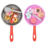 Happy Date Kids Play Kitchen Set Pretend Food Toy Cookware Set Including Pots and Pans Play Food Cutting Vegetables Toy Utensils Gifts for Toddler Boys Girls Ages 1-8