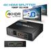 Jbhelth 2 Ports HDMI Switch Switcher Splitter 1 To 2 Repeater Amplifier 3D 1080P Ultra HD 4K Hub 1 In 2 Out