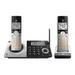 AT&T CL83207 - Cordless phone - answering system with caller ID/call waiting - DECT 6.0 - silver/black + additional handset