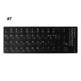 HGYCPP Durable Russian/French/Spanish/Japanese/German/Arabic/Korean/Italian Keyboard Language Sticker Black Background with White Lettering for Laptop PC Computer Accessories