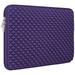 RAINYEAR 14 Inch Laptop Sleeve Diamond Foam Shock Resistant Neoprene Padded Case Fluffy Lining Zipper Cover Carrying Bag Compatible with 14 Notebook Computer Tablet Chromebook (Purple)