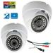 Evertech 2 Pcs CCTV Surveillance Security Camera 3.6mm Fixed Lens Outdoor/Indoor 50ft IR Waterproof Day&Night Vision Metal casing Dome Camera