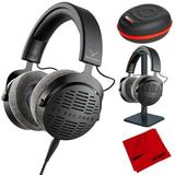 BeyerDynamic 737704 DT 900 PRO X Open-Back Studio Headphones for Mixing & Mastering Bundle with Deco Gear Full-Sized Headphone Case Headphone Stand and Microfiber Cleaning Cloth