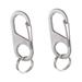 OUNONA 2pcs Pet Tag Quick Clip Pet ID Tag Holder for Dogs and Cats Collars and Harnesses (Silver)