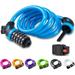 Bike Lock with 5-Digit Code Bicycle Lock Combination Cable Lock Lightweight & Security Bike Chain Lock for Bicycle Mountain Bike Scooter