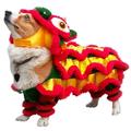Chinese Style New Year Pet Makeover Dragon Costume Funny Clothes Dance Dog Festival Red Lucky Cosplay Costume