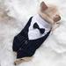 TINKER Gentleman Dog And Cat Clothes Wedding Suit Formal Shirt For Small Dogs Bowtie Tuxedo Pet Outfit For Cat Spring And Summer Suits Cats Thin Section Small Suit Dress Teddy Shirt