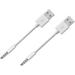 iPod Shuffle Cable 2 Pack 3.5mm Jack/Plug to USB Power Charger Sync Data Transfer Cable for iPod Shuffle 3rd 4th MP3/MP4