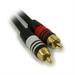 1.5ft 2 Wire RCA Premium Component Audio Cables 24K Gold Plated Black