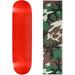 Skateboard Deck Pro 7-Ply Canadian Maple STAINED RED With Griptape 7.5 - 8.5