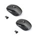 2x 2.4GHz Wireless Optical Mouse Mice USB Receiver For PC Laptop Computer Gray