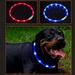 Waterproof LED Flashing Light Dog Collar USB Rechargeable Glowing Dog Collars for Night Safety Pet Led Flash Night USB Charging Collars Light up Collar for Small Medium Large Dogs