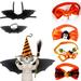 Halloween Cat Dog Clothing Halloween Pet Adjustable Bow Tie Collar + Black Bat Wings Outfits Pet Cosplay Costume for Daily and Photography