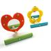 Shulemin Flower Heart Shape Parrot Training Mirror Toy Bird Acrylic Training Toy Flower