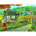 SUNSOUT INC - Farm Lane - 300 pc Jigsaw Puzzle by Artist: Joseph Burgess - Finished Size 18 x 24 - MPN# 38732